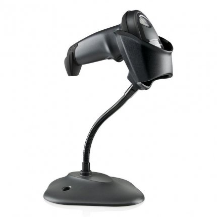 Проводной сканер штрих-кода Zebra DS 2208 с подставкой черный