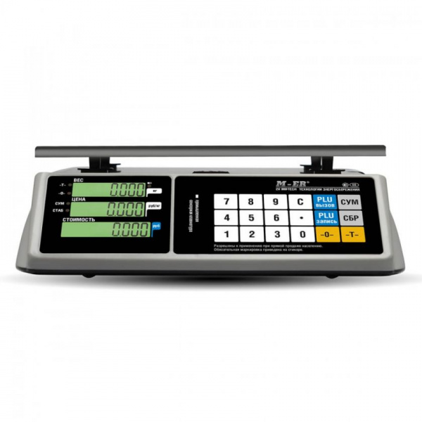 Весы торговые M-ER 328C-32.5 LСD без АКБ Touch-M/ RS232,USB