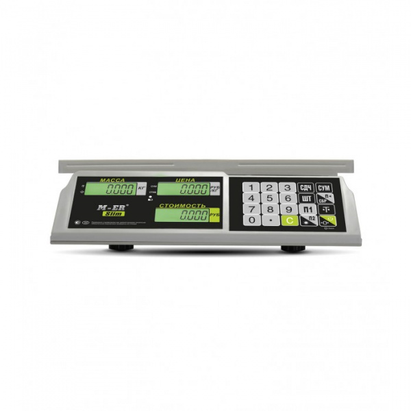 Весы торговые M-ER 326AC-15.2 с АКБ (без стойки) LED Slim